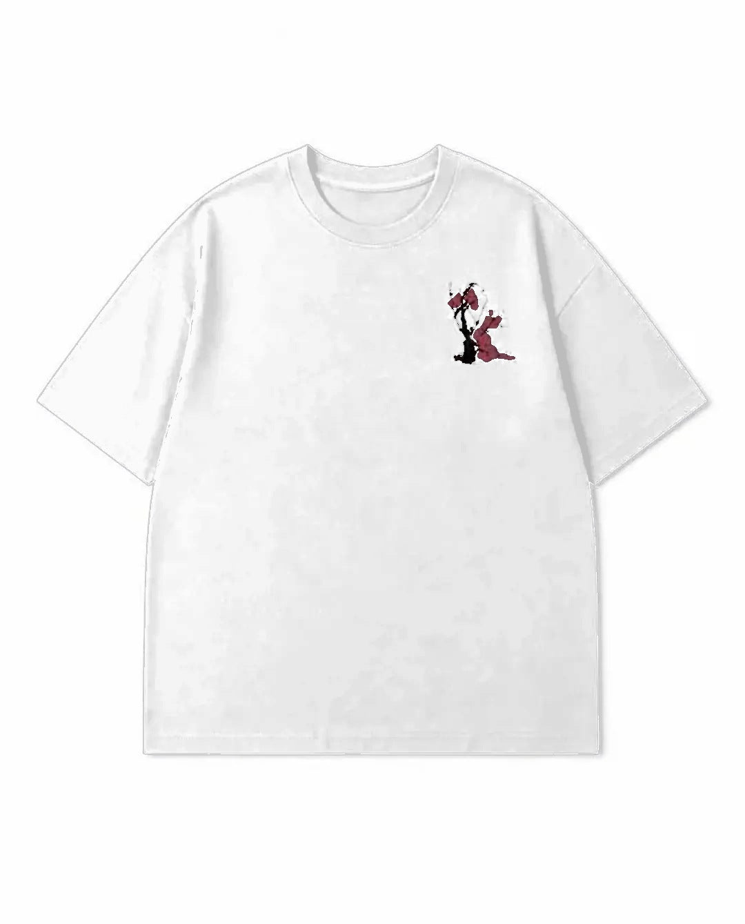 T-shirt Branche de Cerisier blanc, vue de face