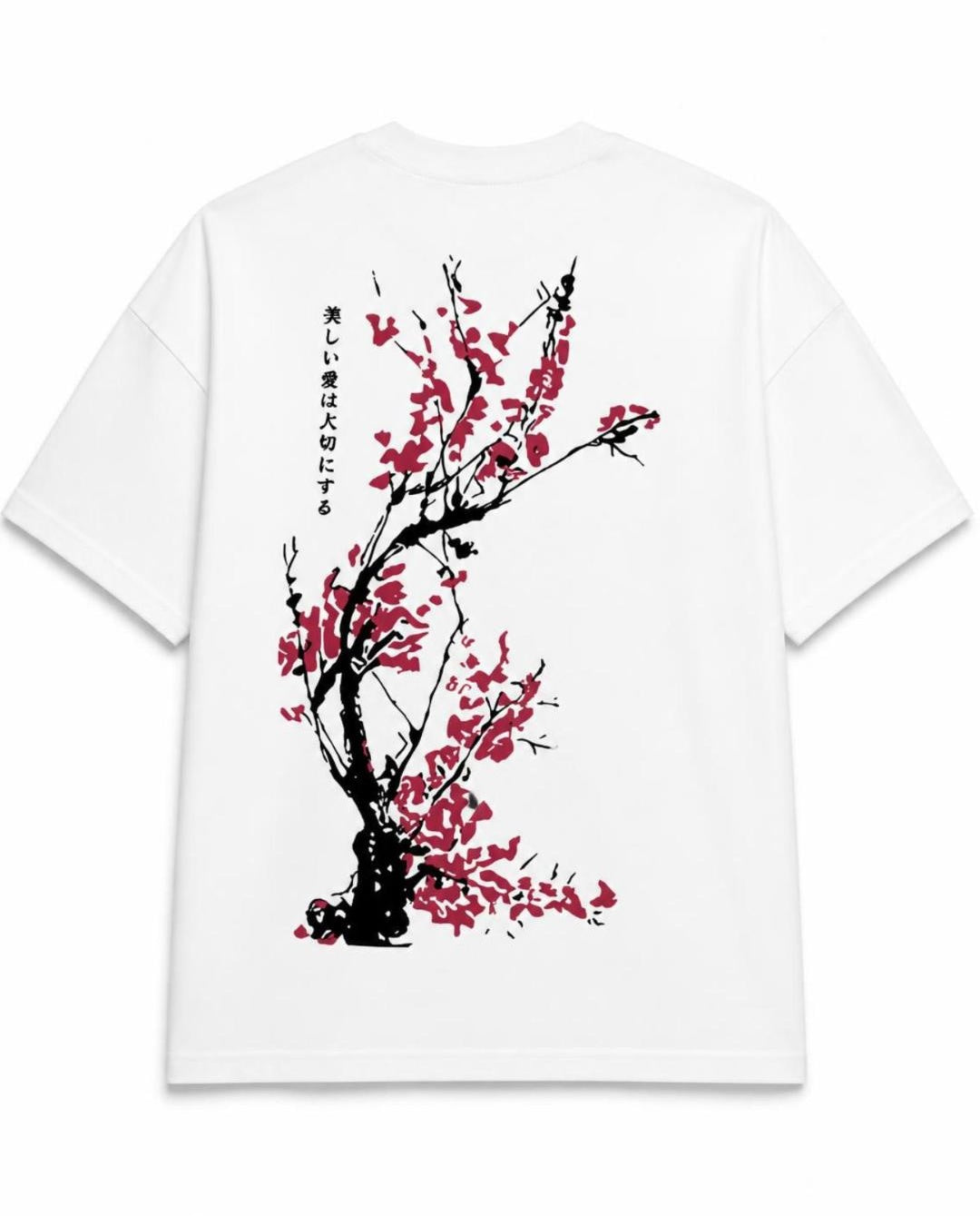 T-shirt Branche de Cerisier blanc, vue de dos